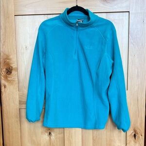 North Face 1/4 Zip Fleece Pullover, Size XL, Teal Blue/Green